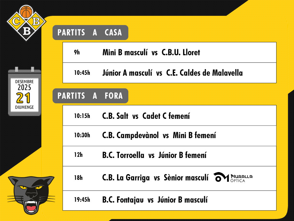 Partits de diumenge 21