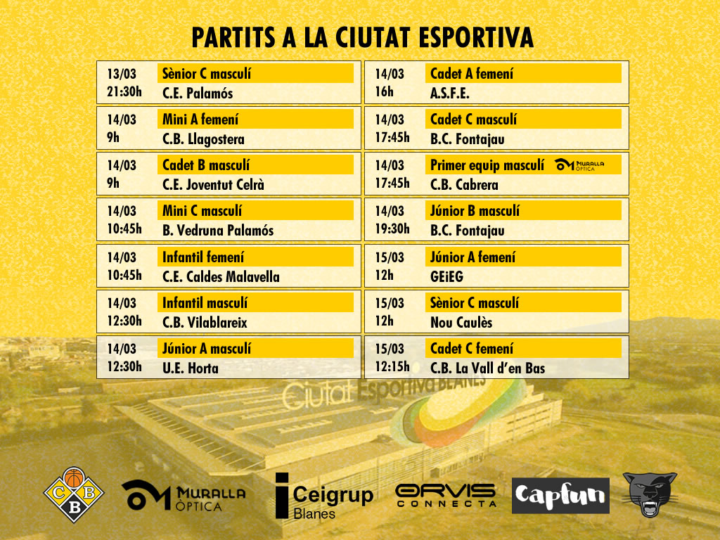 Partits a la Ciutat Esportiva