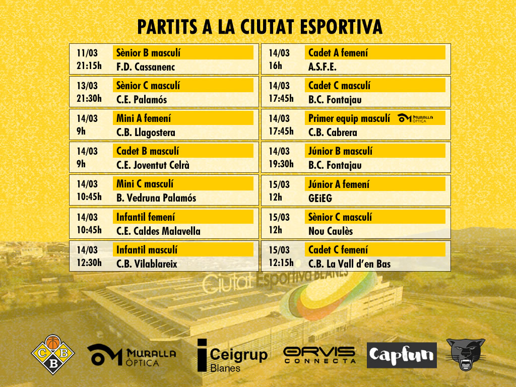 Partits a la Ciutat Esportiva