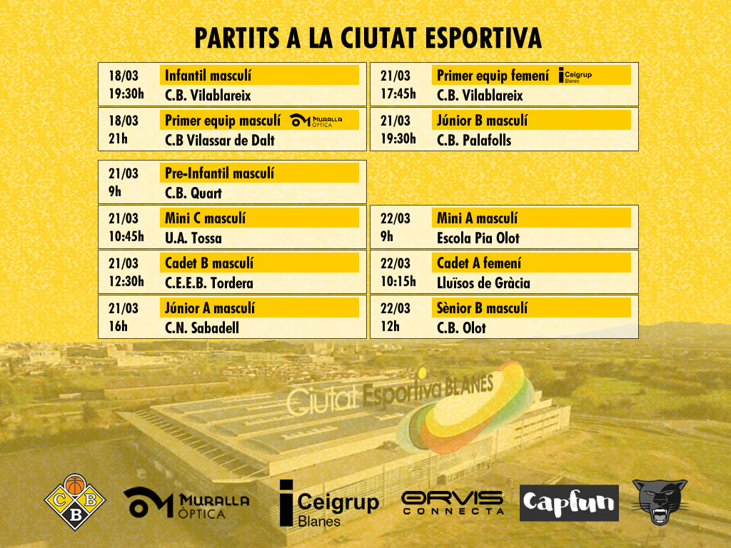 Partits a la Ciutat Esportiva