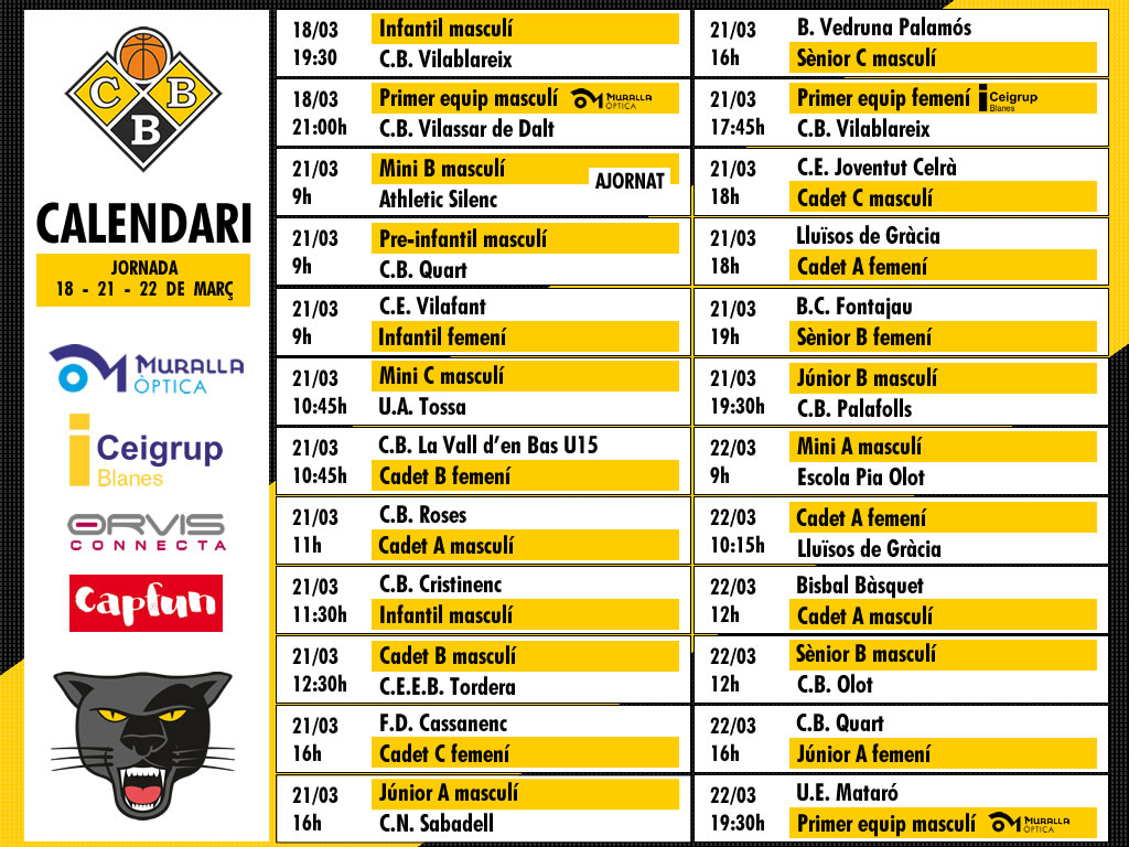 Partits de la jornada