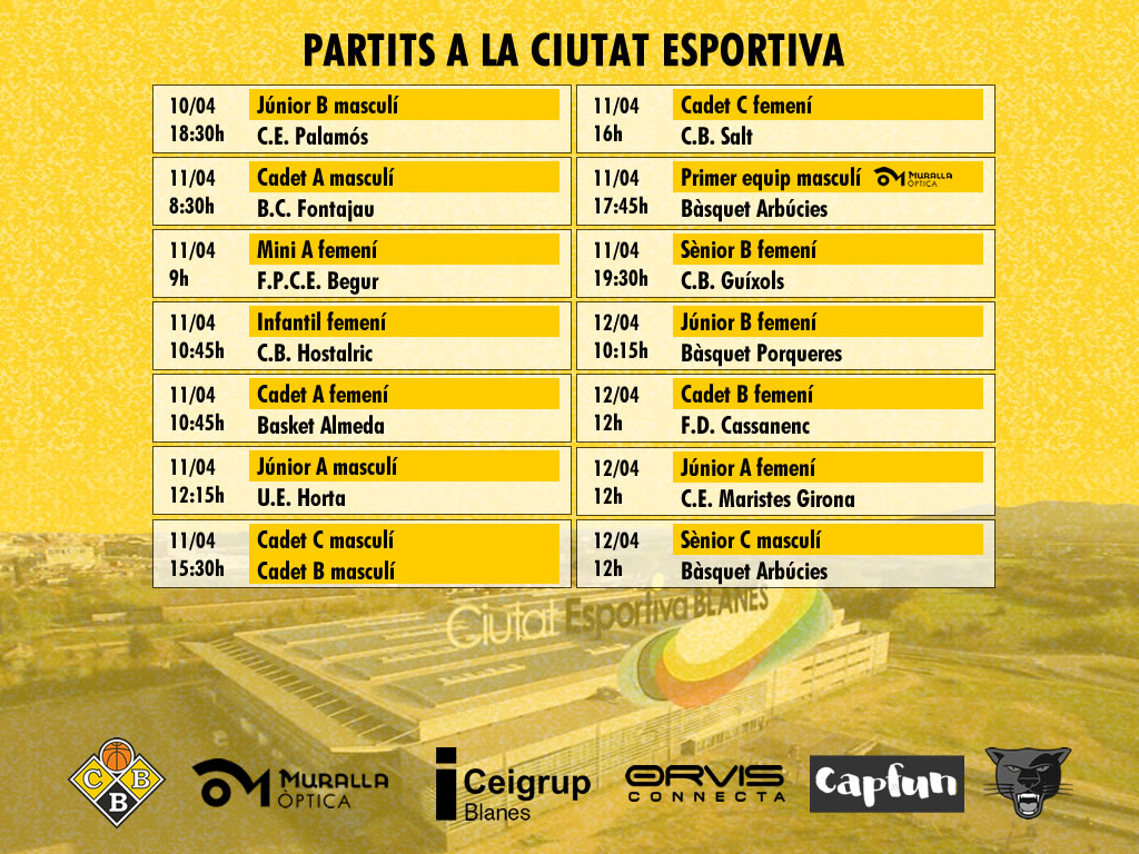 Partits a la Ciutat Esportiva