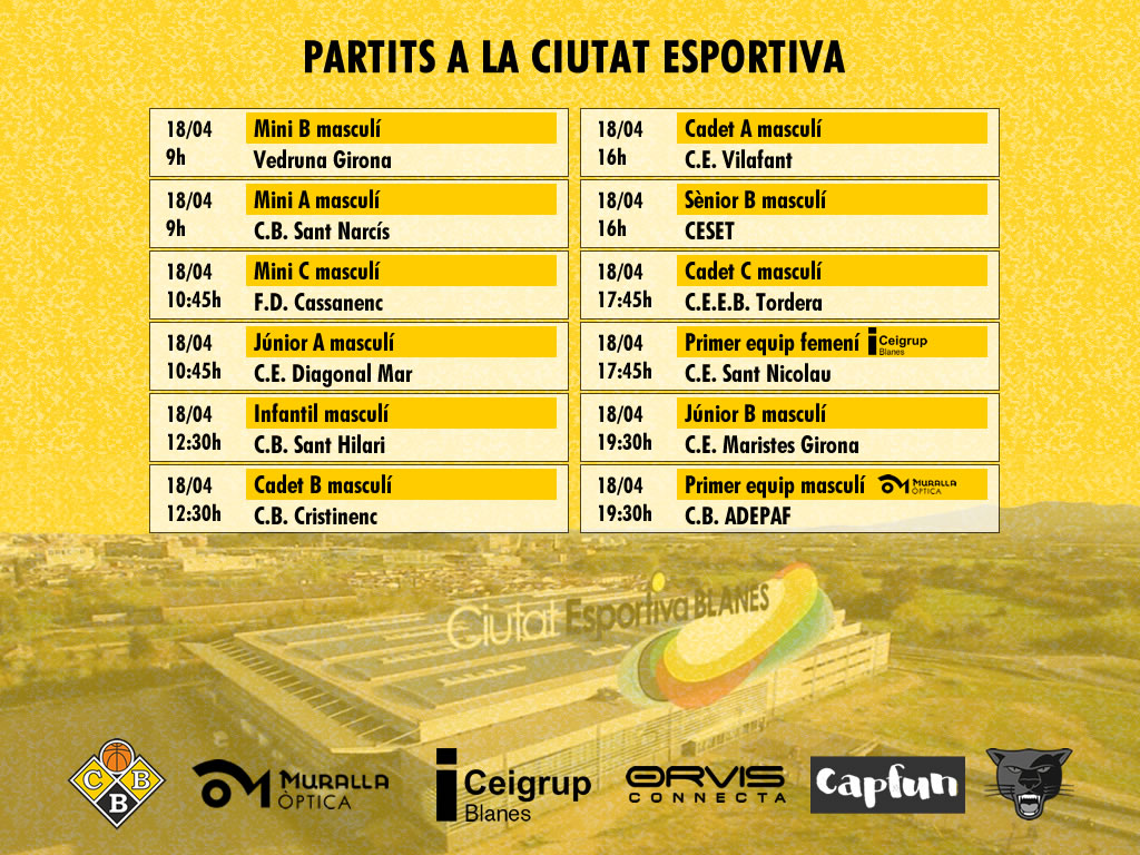 Partits a la Ciutat Esportiva