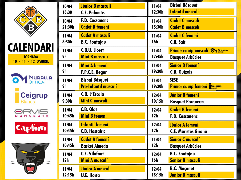 Partits de la jornada