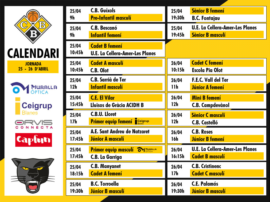 Partits de la jornada