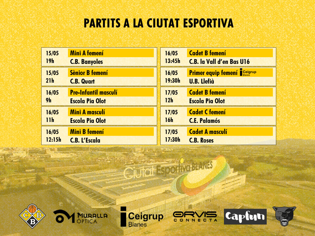Partits a la Ciutat Esportiva
